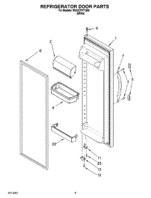 06 - Refrigerator Door Parts parts for Roper Refrigerator RS25CFXTQ00 from AppliancePartsPros.com