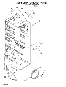 02 - Refrigerator Liner Parts parts for Roper Refrigerator RS22CQXTQ00 from AppliancePartsPros.com