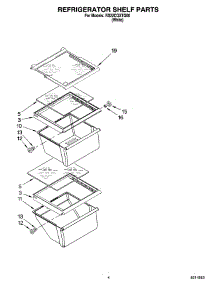 03 - Refrigerator Shelf Parts parts for Roper Refrigerator RS22CQXTQ00 from AppliancePartsPros.com