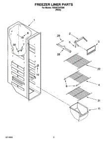 04 - Freezer Liner Parts parts for Roper Refrigerator RS22CQXTQ00 from AppliancePartsPros.com