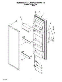06 - Refrigerator Door Parts parts for Roper Refrigerator RS22CQXTQ00 from AppliancePartsPros.com