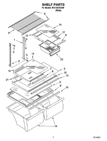 03 - Shelf Parts parts for Roper Refrigerator RT21AKXKQ08 from AppliancePartsPros.com