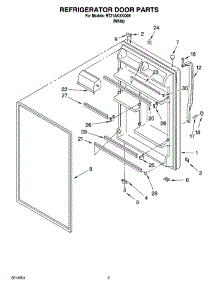 04 - Refrigerator Door Parts parts for Roper Refrigerator RT21AKXKQ08 from AppliancePartsPros.com