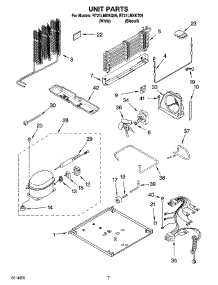 04 - Unit Parts parts for Roper Refrigerator RT21LMXKT09 from AppliancePartsPros.com