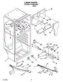 03 - Liner Parts parts for Roper Refrigerator RT18WWXSQ00 from AppliancePartsPros.com