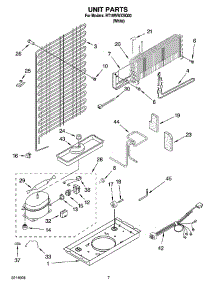 04 - Unit Parts parts for Roper Refrigerator RT18WWXSQ00 from AppliancePartsPros.com
