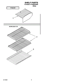 05 - Shelf Parts, Optional Parts parts for Roper Refrigerator RT18WWXSQ00 from AppliancePartsPros.com