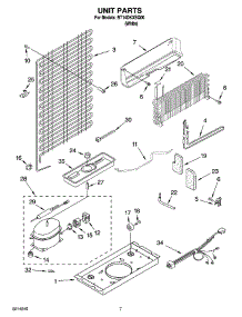 04 - Unit Parts parts for Roper Refrigerator RT14DKXSQ00 from AppliancePartsPros.com