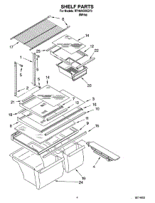 03 - Shelf Parts parts for Roper Refrigerator RT18AKXKQ70 from AppliancePartsPros.com