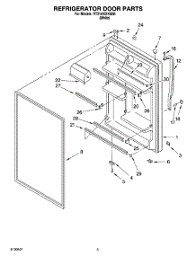 04 - Refrigerator Door Parts parts for Roper Refrigerator RT21AKXKQ06 from AppliancePartsPros.com