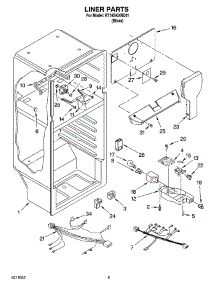 03 - Liner Parts parts for Roper Refrigerator RT18SKXRD01 from AppliancePartsPros.com