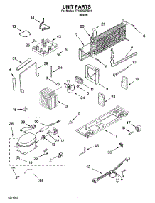 04 - Unit Parts parts for Roper Refrigerator RT18SKXRD01 from AppliancePartsPros.com