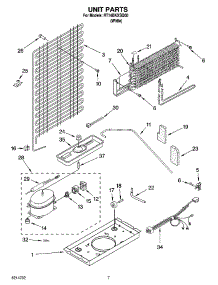 04 - Unit Parts parts for Roper Refrigerator RT14BKXSQ00 from AppliancePartsPros.com