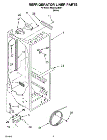 02 - Refrigerator Liner Parts parts for Roper Refrigerator RS22AQXMQ01 from AppliancePartsPros.com