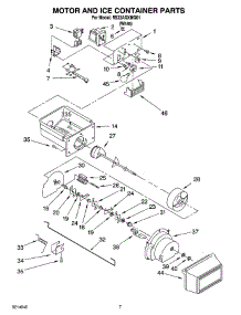 05 - Motor And Ice Container Parts parts for Roper Refrigerator RS22AQXMQ01 from AppliancePartsPros.com