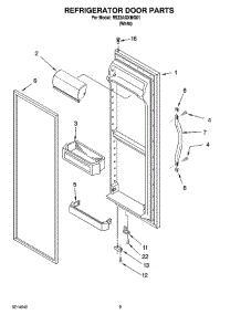 06 - Refrigerator Door Parts parts for Roper Refrigerator RS22AQXMQ01 from AppliancePartsPros.com