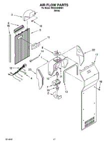 10 - Air Flow Parts parts for Roper Refrigerator RS22AQXMQ01 from AppliancePartsPros.com