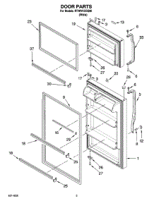 02 - Door Parts parts for Roper Refrigerator RT18VKXSQ00 from AppliancePartsPros.com