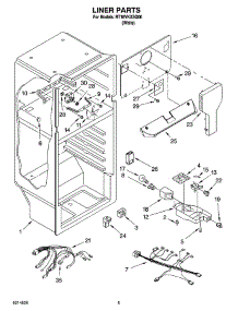 03 - Liner Parts parts for Roper Refrigerator RT18VKXSQ00 from AppliancePartsPros.com