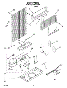 04 - Unit Parts parts for Roper Refrigerator RT18VKXSQ00 from AppliancePartsPros.com