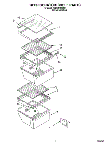 03 - Refrigerator Shelf Parts parts for Roper Refrigerator RS25AFXRD02 from AppliancePartsPros.com