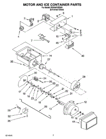 05 - Motor And Ice Container Parts parts for Roper Refrigerator RS25AFXRD02 from AppliancePartsPros.com