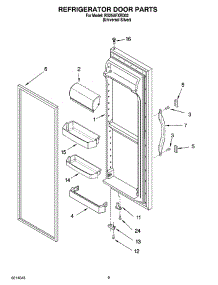 06 - Refrigerator Door Parts parts for Roper Refrigerator RS25AFXRD02 from AppliancePartsPros.com