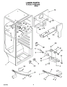 03 - Liner Parts parts for Roper Refrigerator RT18BKXSQ00 from AppliancePartsPros.com