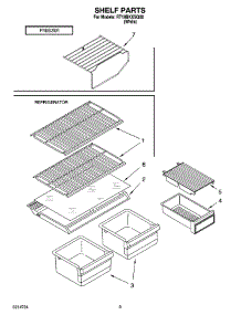 05 - Shelf Parts, Optional Parts parts for Roper Refrigerator RT18BKXSQ00 from AppliancePartsPros.com