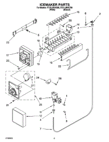 05 - Icemaker Parts parts for Roper Refrigerator RT21LMXKT06 from AppliancePartsPros.com