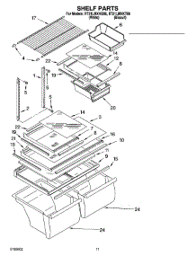 06 - Shelf Parts, Optional Parts parts for Roper Refrigerator RT21LMXKT06 from AppliancePartsPros.com