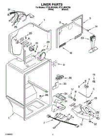 03 - Liner Parts parts for Roper Refrigerator RT21LMXKQ06 from AppliancePartsPros.com