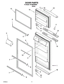 02 - Door Parts parts for Roper Refrigerator RT18SKXRD00 from AppliancePartsPros.com