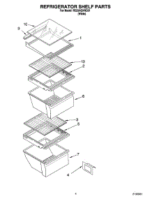 03 - Refrigerator Shelf Parts parts for Roper Refrigerator RS25AGXNQ01 from AppliancePartsPros.com