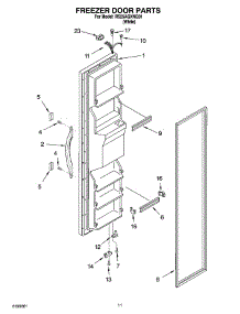 07 - Freezer Door Parts parts for Roper Refrigerator RS25AGXNQ01 from AppliancePartsPros.com