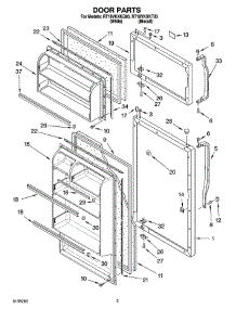 02 - Door Parts parts for Roper Refrigerator RT18VKXKQ03 from AppliancePartsPros.com
