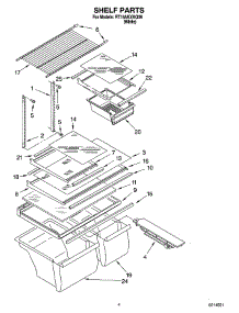 03 - Shelf Parts parts for Roper Refrigerator RT18AKXKQ09 from AppliancePartsPros.com