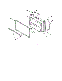 Freezer Door parts for Roper Refrigerator RT18AKXKQ07 from AppliancePartsPros.com
