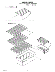 05 - Shelf Parts, Optional Parts parts for Roper Refrigerator RT18VKXKQ03 from AppliancePartsPros.com