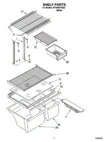 03 - Shelf Parts parts for Roper Refrigerator RT18HDXPQ02 from AppliancePartsPros.com