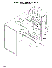 04 - Refrigerator Door Parts parts for Roper Refrigerator RT18HDXPQ02 from AppliancePartsPros.com