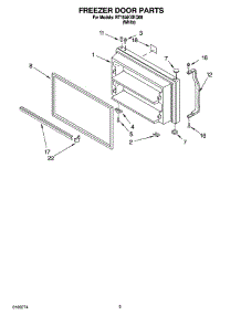 02 - Freezer Door Parts parts for Roper Refrigerator RT18AKXKQ08 from AppliancePartsPros.com