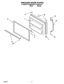 02 - Freezer Door Parts parts for Roper Refrigerator RT18DKXKQ06 from AppliancePartsPros.com