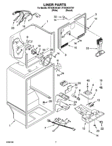 05 - Liner Parts parts for Roper Refrigerator RT18DKXKQ07 from AppliancePartsPros.com