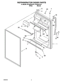04 - Refrigerator Door Parts parts for Roper Refrigerator RT18DKXKT07 from AppliancePartsPros.com