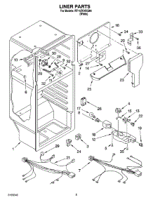 03 - Liner Parts parts for Roper Refrigerator RT14ZKXKQ04 from AppliancePartsPros.com