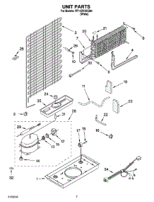 04 - Unit Parts parts for Roper Refrigerator RT14ZKXKQ04 from AppliancePartsPros.com