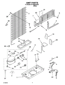 04 - Unit Parts parts for Roper Refrigerator RT18BKXKQ03 from AppliancePartsPros.com