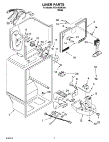 05 - Liner Parts parts for Roper Refrigerator RT21AKXKQ04 from AppliancePartsPros.com