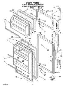 02 - Door Parts parts for Roper Refrigerator RT16DKXKQ03 from AppliancePartsPros.com
